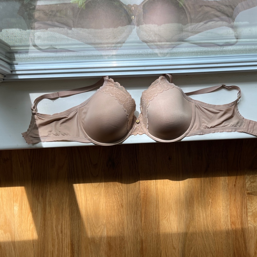 Natori Refined Contour Underwire Bra Nude 34DD Full Coverage Lace Trim EUC - Picture 8 of 10